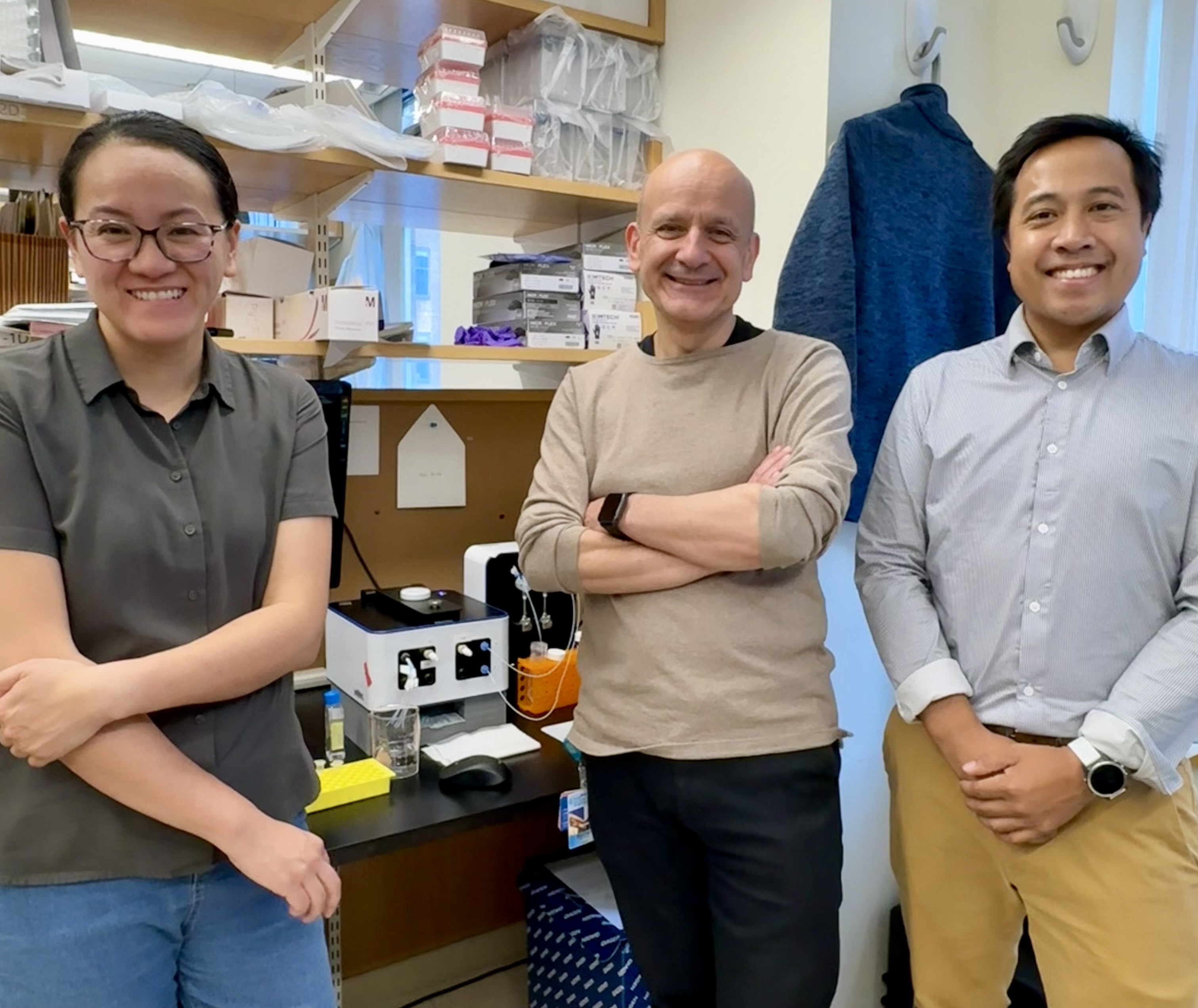 Researchers in the lab